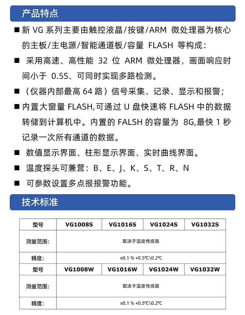 威格多路溫度測(cè)量儀 溫升測(cè)試儀(VG1016W)廠家直銷，品質(zhì)保障插圖2