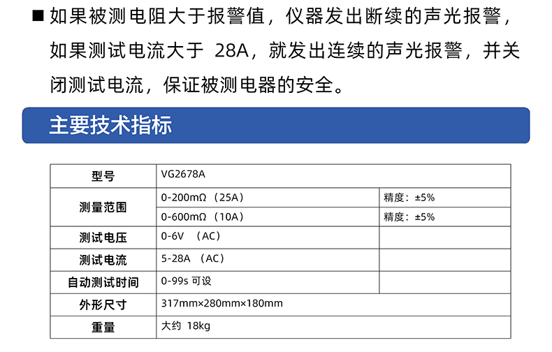 VG2678A接地電阻測(cè)量?jī)x 電阻測(cè)試儀 絕緣電阻檢測(cè)儀 現(xiàn)貨充足插圖2