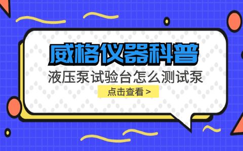 威格儀器-液壓泵試驗(yàn)臺(tái)怎么測(cè)試泵插圖