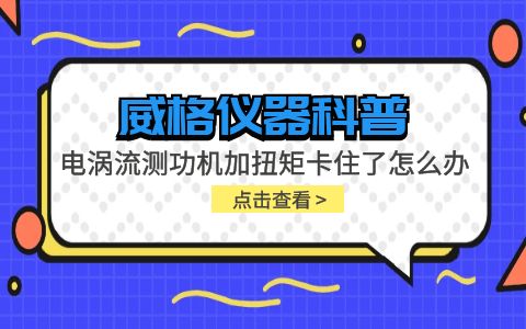 威格儀器-電渦流測功機加扭矩卡住了怎么辦插圖